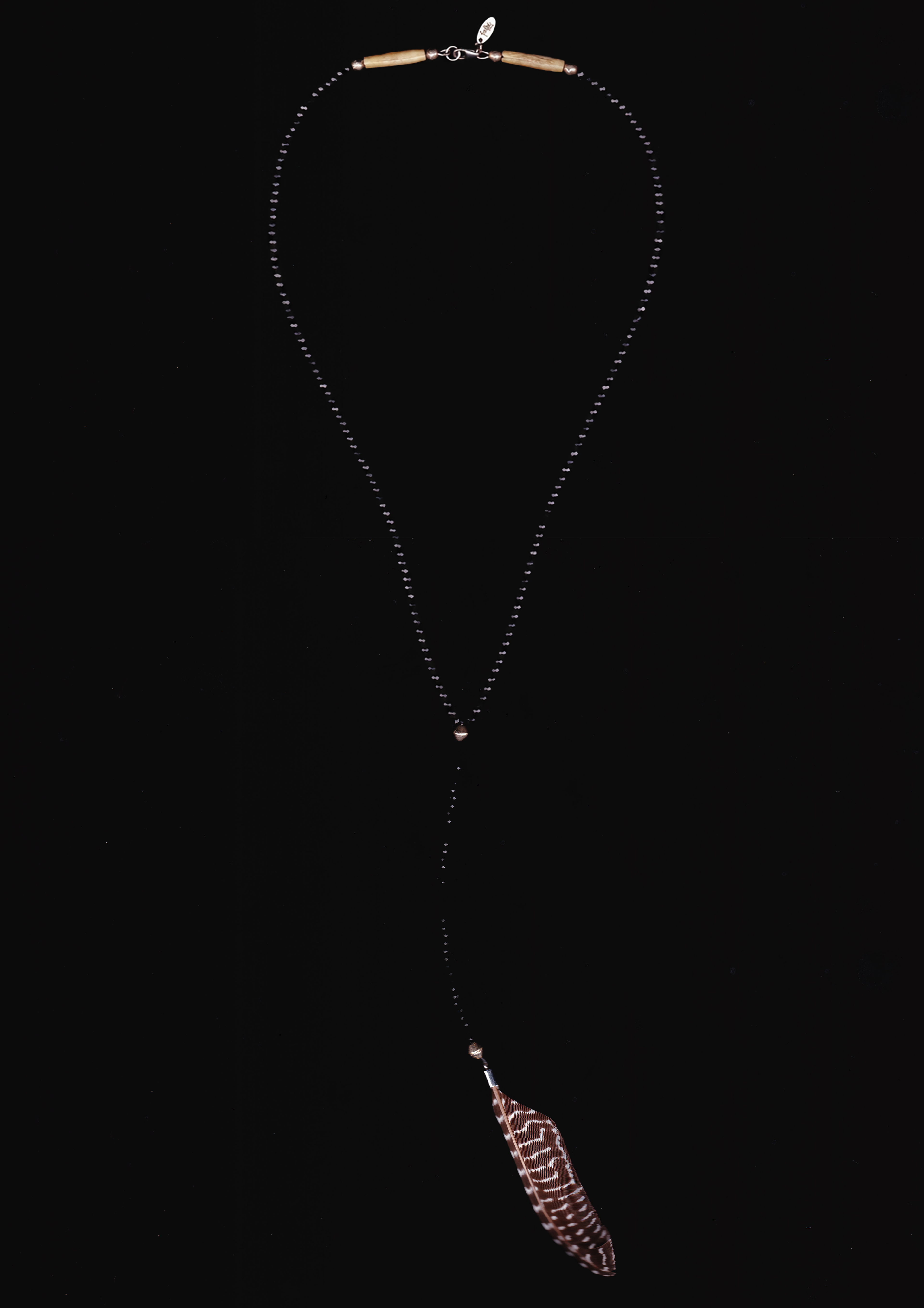 Black Spinel & Guinea Feather