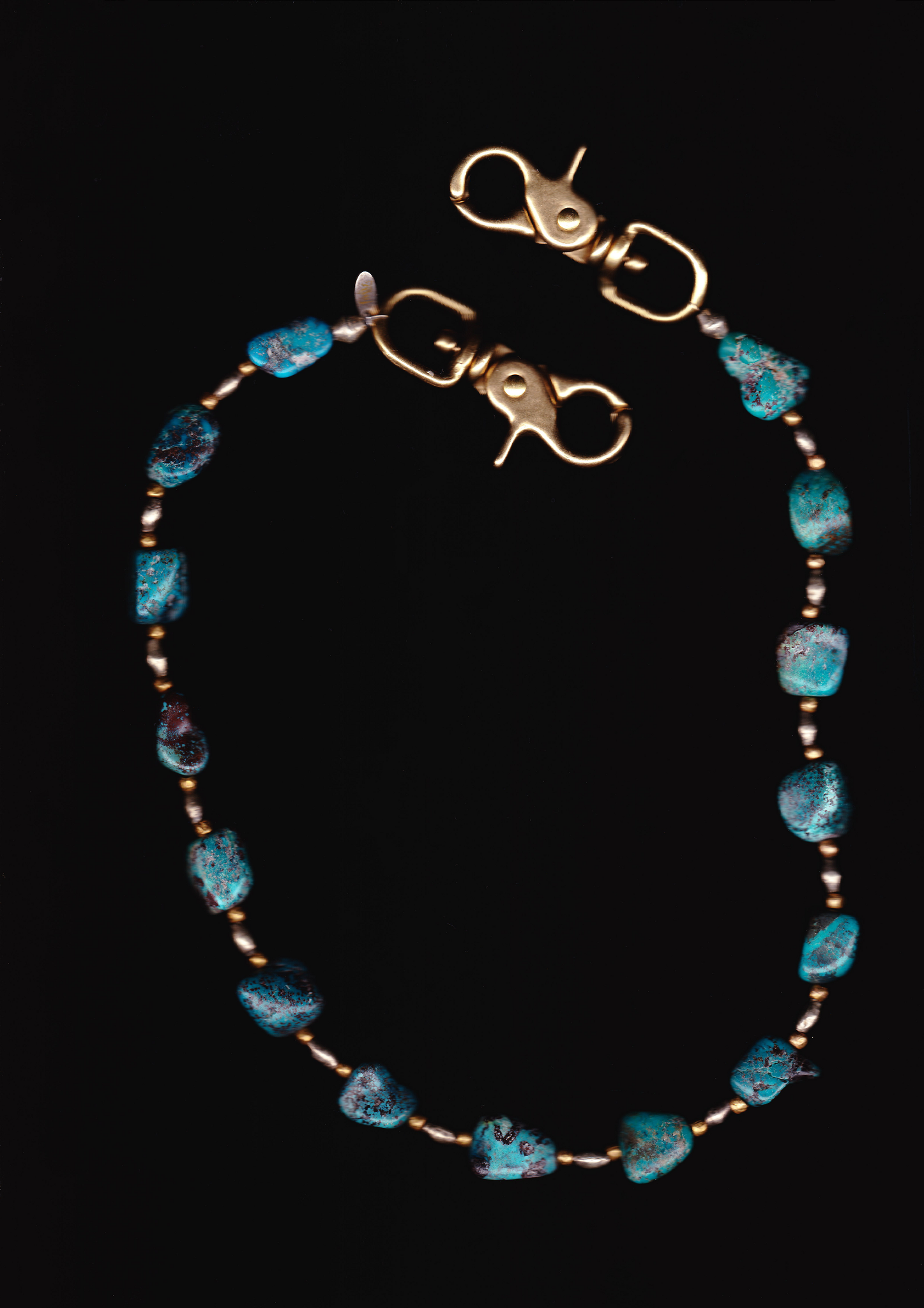 Large Turquoise Pocket Chain